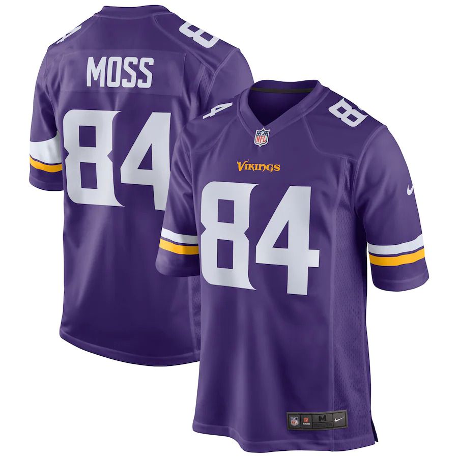Men Minnesota Vikings 84 Randy Moss Nike Purple Retired Player Game NFL Jersey